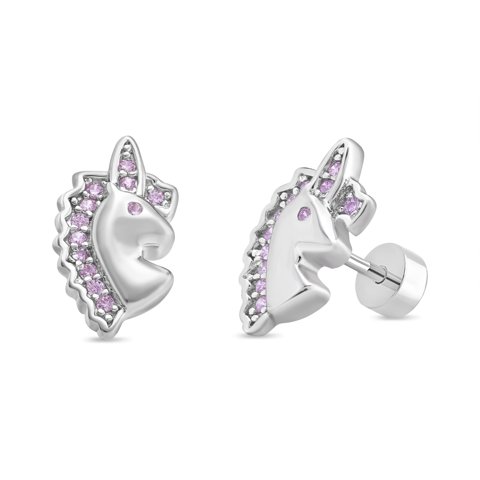 Tiana Joyas - Aros De Unicornio Con Circones De Plata 925