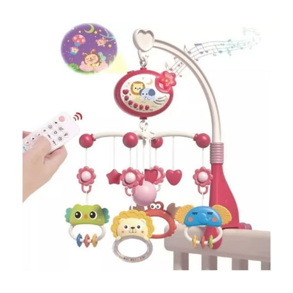Móvil de Bebe Sonajero Musical Giratorio 360° Cuna y Coche