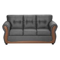 Colbox - Sofá Blazer 3 Cuerpos Tela Gris Medio