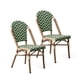 thumbnail image 1 of Pack 2 Sillas Exterior Terraza Jardín Ratán Aluminio Apilables Resistentes Parisina Verde, 1 of 8