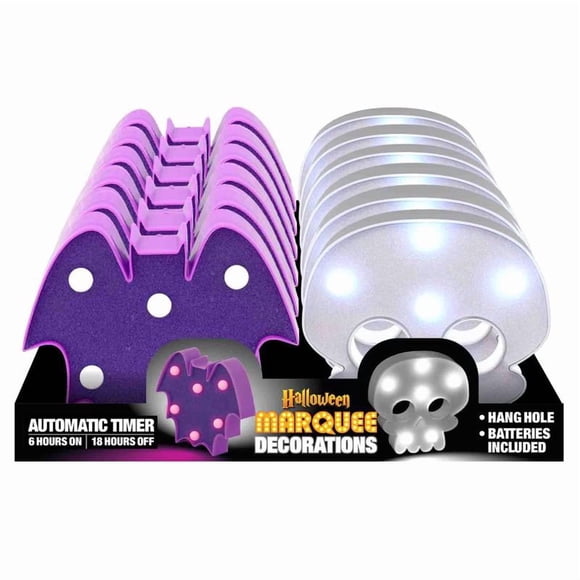 Marquee Light, LED LED, diseño de calavera y murciélago, 12 unidades