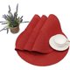 thumbnail image 4 of Juego de 6 Manteles Individuales Redondos Firefly Hope Estilo D 38 cm Rojo, 4 of 5