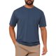 thumbnail image 1 of INSPIRE CHIC Camiseta Texturizada para Hombre de Manga Corta Cuello Redondo Casual de Verano Tallas M Azul Marino, 1 of 3