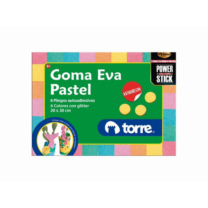 Bolson Goma Eva Pastel C/sticker Torre