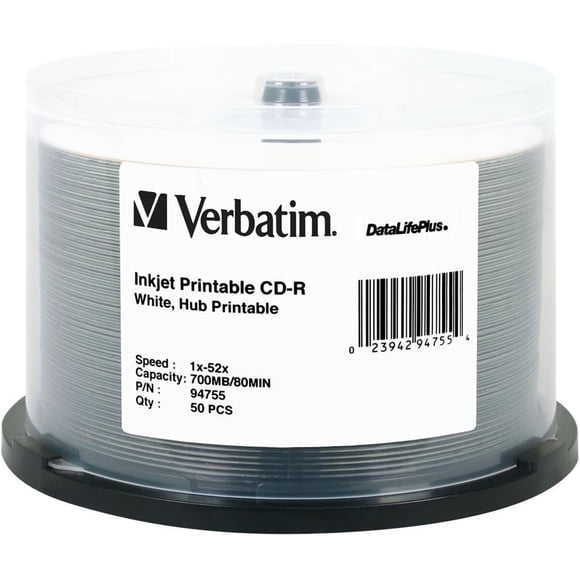 CDR Verbatim 700MB 52X DataLifePlus Imprimible Blanco