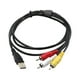 thumbnail image 1 of Adaptador De Cable USB Macho A 3 RCA AV Audio Video Cable Para TV HDTV DVD 1080p, 1 of 3