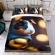 thumbnail image 4 of Cobaya Conjunto de sábanas temático, trío de piezas, cómodo y amigable con la piel, diseño único, regalo de decoración para el hogar para familiares, amigos y fans,135cm *200cm, 4 of 6