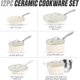 thumbnail image 2 of Juego de utensilios de cocina Gotham Steel Ceramic Antiadherente de 12 piezas con vaporizador, 2 of 7