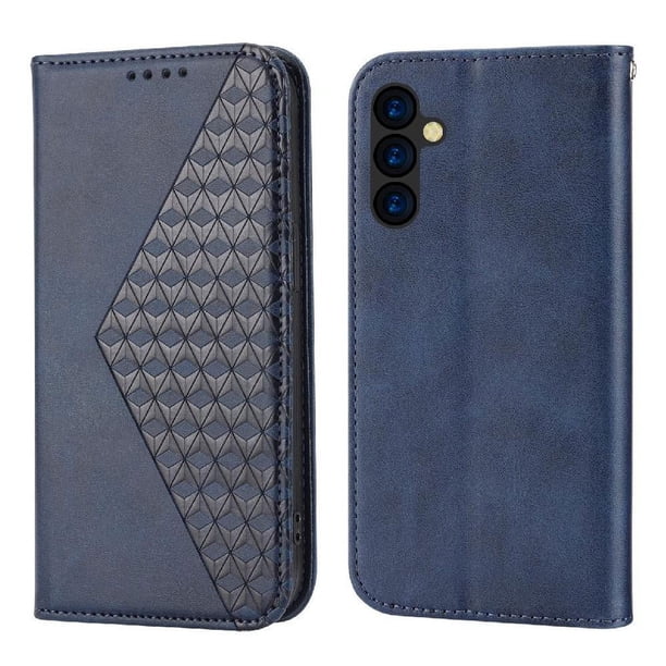 Funda Flip FOXDOCK para Samsung Galaxy A54 5G , Estilo Billetera con Diseño Rombo, Correa de Mano y Soporte, Uso Diario
