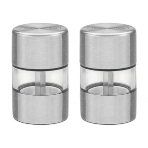 Juego De Molinillos De Sal Y Pimienta Realce De Acero Inoxidable Y Acrílico Con Molino De Cerámica Tramontina