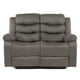 thumbnail image 2 of Sofá 2 Cuerpos Reclinable Tradicional Norman Gris, 2 of 16