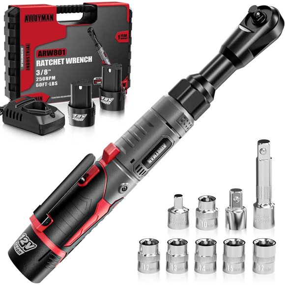 Llave de Carraca Alloyman 3/8" Inalámbrica 60 ft-lb 12 V