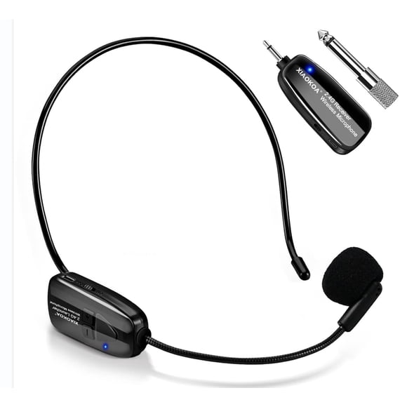 Auriculares con micrófono inalámbrico XIAOKOA 2.4G con transmisión de 50 m