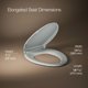 thumbnail image 3 of Asiento de inodoro KOHLER Cachet ReadyLatch Quiet-Close Grey, 3 of 9