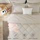 thumbnail image 2 of Juego de edredón CozyLux de gran tamaño King Beige con sábanas, 7 piezas, 2 of 8