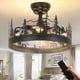 thumbnail image 1 of Ventilador de techo con luz Merexcint Farmhouse Rustic Black, 1 of 8