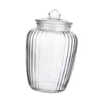 Bothyi - Tarro De Cristal Grande, Tarro De Comida Hermético Reutilizable Multiusos Para Galletas, Té Suelto, Rayas Verticales