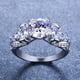 thumbnail image 1 of Inlaid Tound Cut Shiny Zircon Promise Ring Wedding Band Engagement Ring Anniversary Ring, 1 of 3