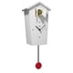thumbnail image 1 of Reloj de cuco KOOKOO Birdhouse, blanco, diseño moderno con 12 pájaros, 1 of 9