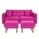 thumbnail image 1 of Sofa New Retro 3C + 2 Pouf Felpa 04 Fucsia, 1 of 6