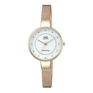 Reloj Análogo Dorado Q&Q Qa17J011Y