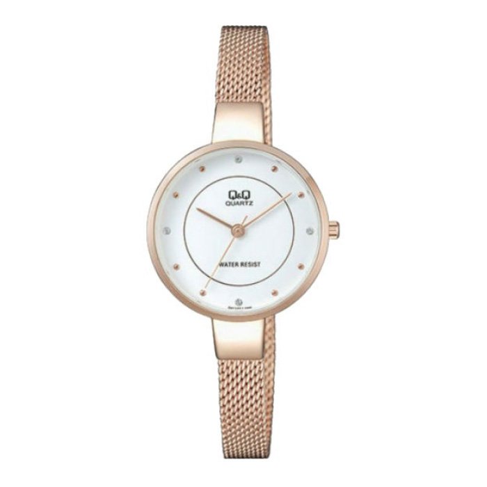 Reloj Análogo Dorado Q&q Qa17j011y