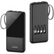 thumbnail image 1 of Cargador portátil LJEHC 10000 mAh con cables integrados USB‑C – negro, 1 of 7