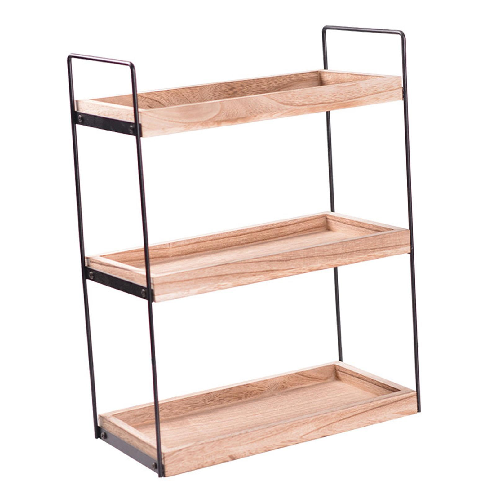 Magideal - Organizador De Lavabo De Baño De 3 Niveles, Estante De Esquina Para Tocador, Bandeja De Tocador Multiusos Para Lápiz Labial, Loción, Cosmético Y Perfu