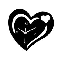 Magideal - Reloj De Pared Con Forma De Corazón, Adorno De Pared, Reloj Colgante De Pared, Reloj Silencioso Para Dormitorio, Cocina, Sala De Estar, Decoración Del