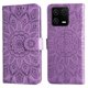 thumbnail image 2 of Funda tipo cartera FOXDOCK para Xiaomi 13 , diseño girasol en relieve, cuero PU, cierre magnético, soporte y tarjetero, 2 of 5