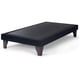 thumbnail image 2 of Base de cama europea 1.5 plaza 105x200 con Respaldo felpa negro, 2 of 3