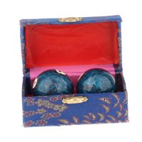 Ioensy - Bolas De Masaje De 2 Piezas Con Caja De Almacenamiento Bolas De Baoding Para Personas De Mediana Edad Panda Blue
