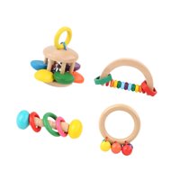 Bothyi - 4 Piezas De Juguetes De Madera Sonajeros Para Niños Pequeños Instrumentos Musicales Para Niños Niñas Regalos