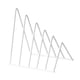 thumbnail image 2 of Clasificador de Carpetas de Archivos, Organizador de Sujetalibros, Decoración de Escritorio, Estantería Triangular, Soporte para Libros para Revistas Blanco, 2 of 5