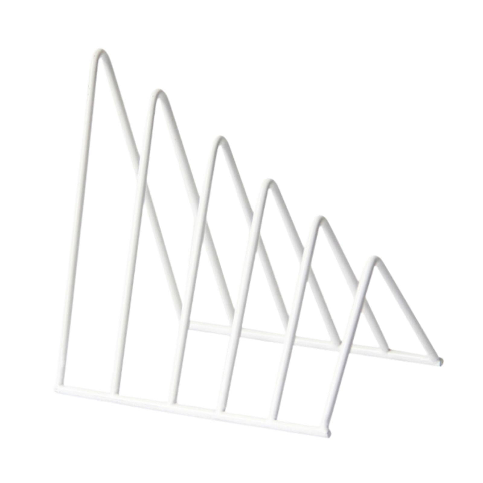 Bothyi - Organizador De Sujetalibros, Clasificador De Carpetas De Archivos, Oficinas, Escritorio Con Extremo De Libro, Estantería Triangular, Color Blanco