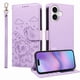 thumbnail image 4 of Funda Cartera para iPhone 17 Perro Cachorro Grabado con Tarjetas Soporte Correa Morado, 4 of 6