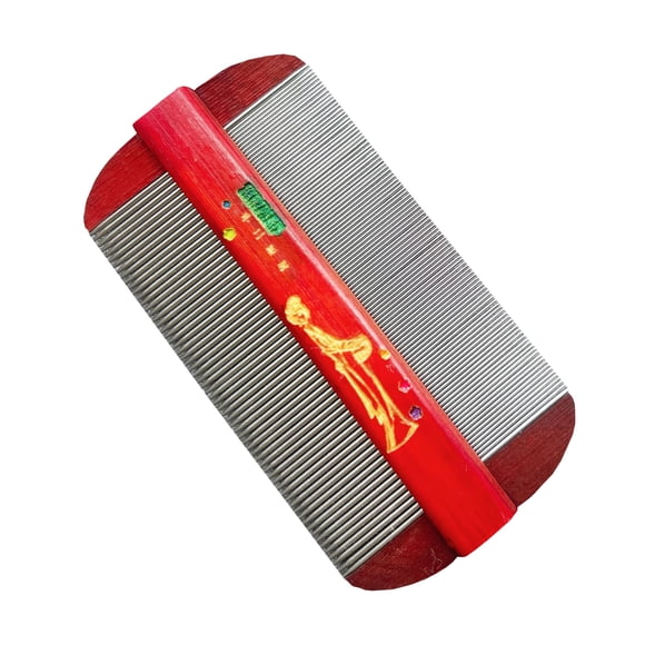 Peine de Cabello Vivificenca 10 cm Doble Cara Rojo