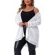 thumbnail image 4 of Agnes Orinda Trajes de Halloween para Mujeres Tallas Grandes Chaquetas de Lentejuelas de Colegio Escolar Brillantes con Frente Abierto de Manga Larga Abrigo Exterior Chaqueta Brillante 3X Plata, 4 of 5