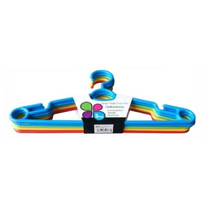 Disparo - Pack 5 Colgadores Percheros Ropa Plasticos Multicolor 39Cm