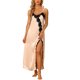 thumbnail image 1 of INSPIRE CHIC Vestido de Noche de Satén con Encaje para Mujer de Regreso a Clases, Tirantes Finos, Maxi Vestido de Dormir con Abertura Lateral M Champán, 1 of 6