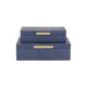 thumbnail image 4 of Shagreen Boxes Cheungs Lusan, azul marino, madera y vinilo hechos a mano, 4 of 9