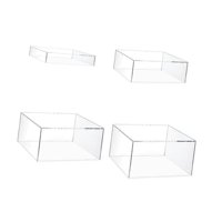 Magideal - Soporte De Exhibición Acrílico De 4 Uds., Soporte Para Postres De Camarero, Soporte Para Exhibición De Pasteles Para Lápiz Labial, Pastelería, Cumplea