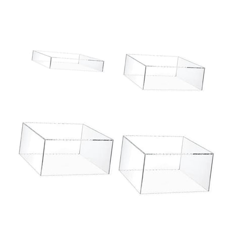 Magideal - Soporte De Exhibición Acrílico De 4 Uds., Soporte Para Postres De Camarero, Soporte Para Exhibición De Pasteles Para Lápiz Labial, Pastelería, Cumplea