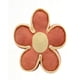 thumbnail image 1 of Cojin Decorativo En Forma De Flor Color Naranja Con Borde Beige, 1 of 4