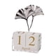 thumbnail image 3 of Calendario Perpetuo Visualización De Fecha Exquisito Para Decoración Mesa Hoja De Ginkgo Plata, 3 of 5
