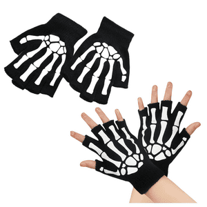 Genérico - Guantes Manga Calavera Hombre Mujer Sin Dedos Bicicleta Moto