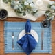 thumbnail image 2 of Juego de manteles individuales DII Variegated Tabletop Collection, color azul claro, 2 of 5