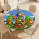 thumbnail image 4 of Smiling Critters-theme Fitted Round Tablecloths Elastic Edged Table Covers Waterproof Table Cloth for Kitchen Holiday Party Tables Decor 150cm, 4 of 6
