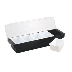 Bothyi - Bandeja De Servicio Dividida, Centro De Mesa Portátil Con Cubierta, Organizador De Servicio, Cinco Rejillas