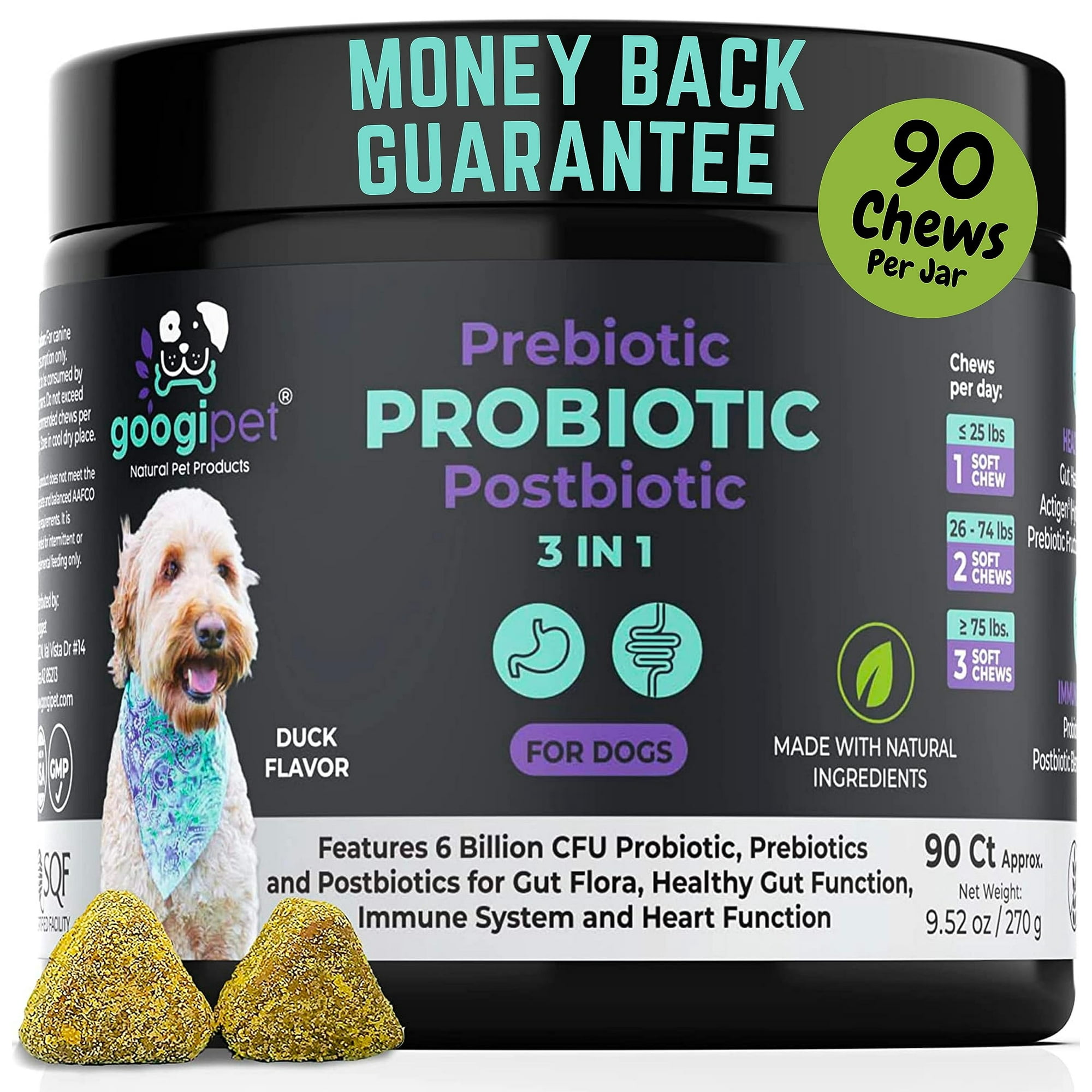 Googipet Natural Pet Products - Probiótico Para Perros Googipet Probiotics: 6 Mil Millones De Cfu